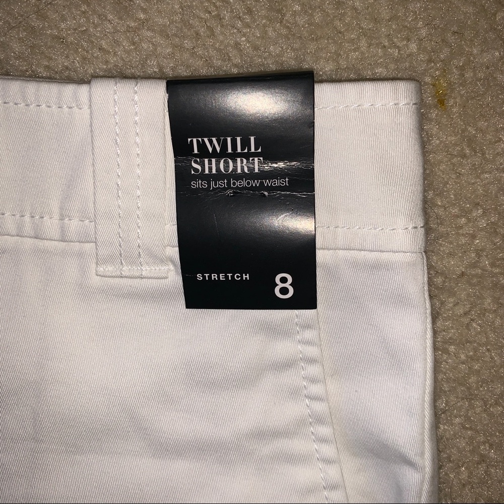 NWT white shorts, 8 short